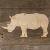 Plain Top Hole Image Rhinoceros Standing