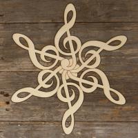 Treble Clef Snowflake Main Image