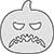 Plain Image Halloween Angry Pumpkin Face